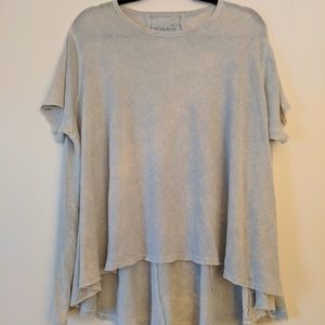 Free People Circle in the Sand Tee -  Light blue